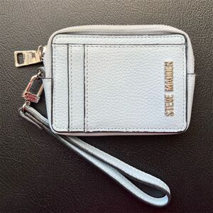 Steve Madden Bpipper Zip Around Card Case Wristlet Color:bCornflower Blue